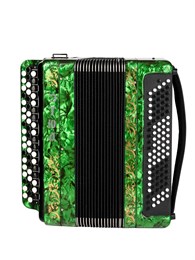 Тульская Гармонь BN-40-GR Баян ученический двухголосный Этюд-205М2, 55х100-II, зеленый BN-40-GR