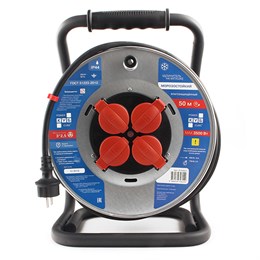 Электрическая Мануфактура PC44803 PowerCube Удлинитель на катушке 16А/3.5кВт, 4 роз., 50м 3х2,50мм2 PC44803