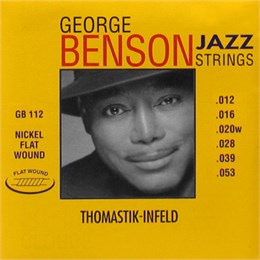 Thomastik GB112 George Benson Jazz Комплект струн для акустической гитары, плоская оплетка, 12-53 GB112