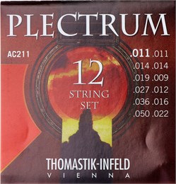 Thomastik AC211 Plectrum Комплект струн для 12-струнной акустической гитары, сталь/бронза, 11-50 AC211