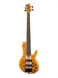 Cort A5-Plus-SC-AOP Artisan Series Бас-гитара 5-струнная, цвет янтарь, с чехлом A5-Plus-SC-AOP