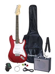 Sunsmile MEGP-RD Комплект электрогитары, комбоусилителя, аксессуаров, красный MEGP-RD
