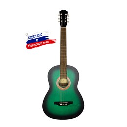 Кунгурская Акустика F-Green Гитара акустическая, зеленая F-Green