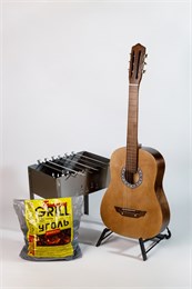 АККОРД ACD-39A-93-DN-LT Акустическая гитара, с мангалом, шампурами и углем, темный орех ACD-39A-93-DN-LT