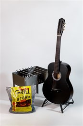 АККОРД ACD-40A-12-BK-LT Акустическая гитара, с мангалом, шампурами и углем, черная ACD-40A-12-BK-LT