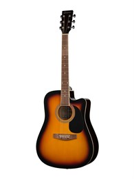 Caraya F601-BS Акустическая гитара, с вырезом, санберст F601-BS