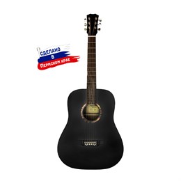 Кунгурская Акустика D-Black Гитара акустическая, черная D-Black