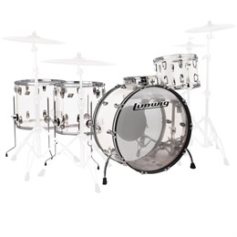 Ludwig L8264LX38 Vistalite Zep Set Набор барабанов, акрил, прозрачный, 5к L8264LX38