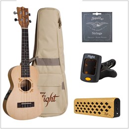 FLIGHT DUC525 EQ SP/ZEB dPACK 1 - Укулеле (набор) концерт DUC525 EQ SP/ZEB DPACK 1