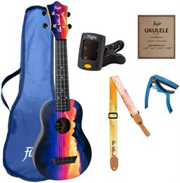 FLIGHT TUS-EE SUNSET Elise Ecklund/Элиз Эклунд dPACK 1 - Укулеле (набор) сопрано TUS-EE SUNSET DPACK 1