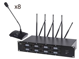 Laudio 8000C-8D Беспроводная конференц-система, 8 настольных микрофонов 8000C-8D