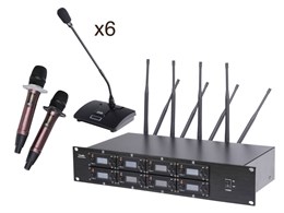 Laudio 8000C-6D2H Беспроводная конференц-система, 6 настольных и 2 ручных микрофона 8000C-6D2H