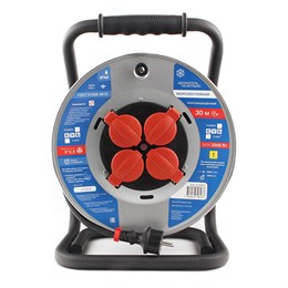 Электрическая Мануфактура PC44801 PowerCube Удлинитель на катушке 16А/3.5кВт, 4 роз., 30м 3х2,50мм2 PC44801
