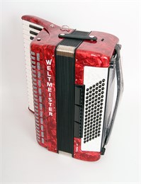 Weltmeister Topas-III-96/37-RD Topas III Аккордеон 37/96/III/7/3, красный, с ремнями и чехлом Topas-III-96/37-RD