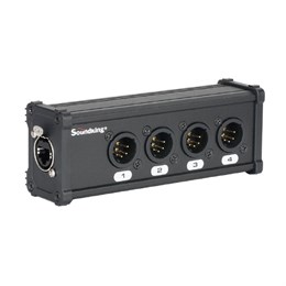Soundking CXA029 DMX КОММУТАЦИОННАЯ КОРОБКА/РАСШИРИТЕЛЬ СИГНАЛОВ DMX 4хXLR(5p)male - RJ-45 CXA029