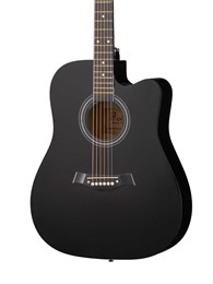 FFG-4101C-BK Акустическая гитара, с вырезом, черная, Foix FFG-4101C-BK