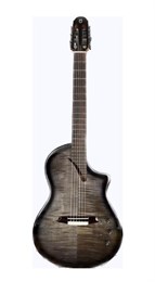 Martinez Hispania-Transblack Классическая гитара со звукоснимателем, прозрачный черный Hispania-Transblack