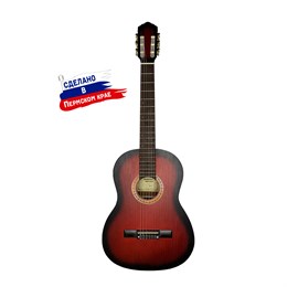 Кунгурская Акустика K-Red Гитара классическая, красная K-Red