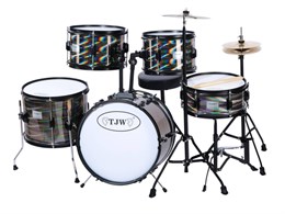 TJW HE165-P2-LS Барабанная установка, серебристая HE165-P2-LS