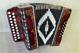 Шуйская Гармонь SZ48/1ХL-A-RED Гармонь «Чайка» 21х12-II, красная, ля мажор, роспись SZ48/1ХL-A-RED