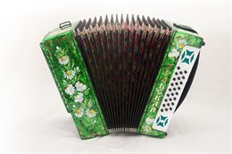 Тульская Гармонь G-21-C-GR Гармонь Тульская-301М 25х25-III с двумя ремнями, зеленая G-21-C-GR