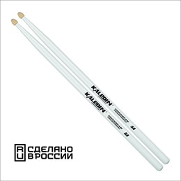 Kaledin Drumsticks 7KLHBW5A 5A Барабанные палочки, граб, деревянный наконечник, белые 7KLHBW5A