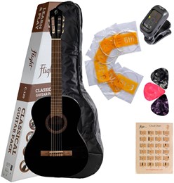 FLIGHT C-120 BK PACK - Гитара классическая в наборе C-120 BK PACK