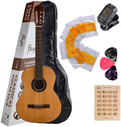 FLIGHT C-120 NAT PACK - Гитара классическая в наборе C-120 NAT PACK