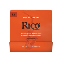 RJA0125-B25 Rico Трости для саксофона альт, размер 2.5, 25шт в индивидуальной упаковке, Rico RJA0125-B25