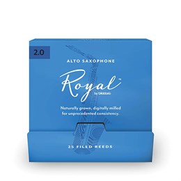 RJB0120-B25 Rico Royal Трости для саксофона альт, размер 2.0, 25шт в индивидуальной упаковке, Rico RJB0120-B25
