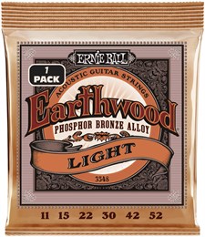 ERNIE BALL 3548-1 Earthwood Phosphor Bronze Light 1 Pack 11-52 - Струны для акустической гитары P03548-1