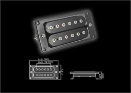 Belcat BH-27Bridge-BK Звукосниматель магнитный, хамбакер, бриджевый, черный BH-27Bridge-BK