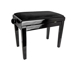 Rin HY-PJ018B-GLOSS-BLACK Банкетка, черный/черный, вельвет HY-PJ018B-GLOSS-BLACK