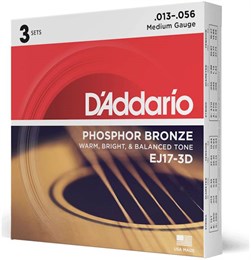 D'addario EJ17-3D - Струны для акустической гитары EJ17-3D