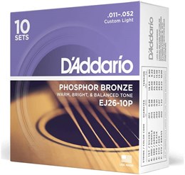 D'addario EJ26-10P - Струны для акустической гитары EJ26-10P