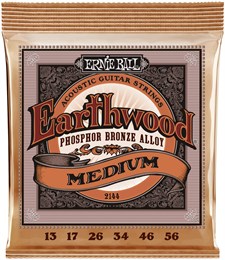 Ernie Ball 2144 Earthwood Phosphor Bronze Medium 13-56 - Струны для акустической гитары P02144