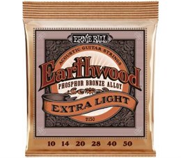 Ernie Ball 2150 Earthwood Phosphor Bronze Extra Light 10-50 - Струны для акустической гитары P02150