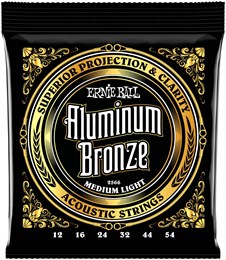 Ernie Ball 2566 Aluminum Bronze Medium Light 12-54 - Струны для акустической гитары P02566