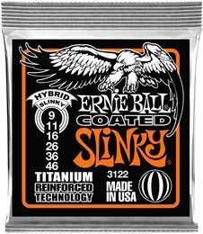 Ernie Ball 3122 RPS Coated Titanium Slinky Hybrid 9-46 - Струны для электрогитары P03122