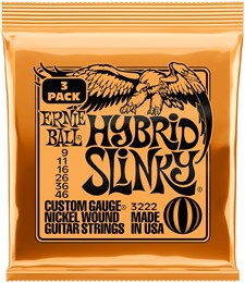 Ernie Ball 3222 Nickel Wound Slinky Hybrid 3 Pack 9-46 - Струны для электрогитары P03222