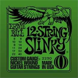 ERNIE BALL 2230 Nickel Wound Slinky 8-40 - Струны для электрогитары 12-струнной P02230